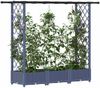 vidaXL Hochbeet mit Rankgitter und Dach Grau 164 x 40 x 121 cm PP 42032564 Bild 3