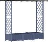 vidaXL Hochbeet mit Rankgitter und Dach Grau 164 x 40 x 121 cm PP 42032564 Bild 2