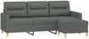 vidaXL 3-Sitzer-Sofa mit Hocker Hellgelb 180 cm, Dunkelgrau Bild 3