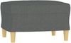 vidaXL 3-Sitzer-Sofa mit Hocker Hellgelb 180 cm, Dunkelgrau Bild 5