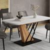 Esstisch Fenaro Weiß/Goldkraft Eiche 120-160 x 80 cm ausziehbar Vicco Bild 5