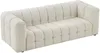 Vente-unique - LERICI Sofa Stoff Weiß - B 89 cm x H 72 cm x L 213 cm Bild 3