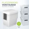 Juskys Aufbewahrungsbox mit Deckel, 6er-Set, stapelbar, Kunststoff transparent, 60 Liter Bild 2