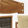 vidaXL Outdoor-Sofagarnitur mit Kissen 4 pcs Natur und Beige 3382461 Bild 5