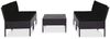 vidaXL 5-tlg. Garten-Sofagarnitur mit Auflagen Poly Rattan Schwarz 48945 Bild 2