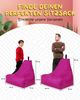 PATCH HOME Lounge Sessel Sitzsack– XXL – Himbeere, bequemer Sitzsack aus Luxus-Polyester-Gewebe, bereits befüllt Bild 3