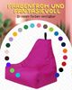 PATCH HOME Lounge Sessel Sitzsack– XXL – Himbeere, bequemer Sitzsack aus Luxus-Polyester-Gewebe, bereits befüllt Bild 5