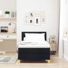 vidaXL Boxspringbett mit Kissen Schwarz 100 x 200 cm Stoff 3338897 Bild 3