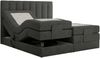 Boxspringbett mit elektrisch verstellbaren Matratzen, zwei Bettkästen und einem Topper - COMFORTO - 180 x 200 cm - Dunkelgrau Stoff - H4 Bild 4