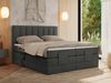 Boxspringbett mit elektrisch verstellbaren Matratzen, zwei Bettkästen und einem Topper - COMFORTO - 180 x 200 cm - Dunkelgrau Stoff - H4 Bild 3