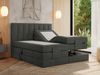 Boxspringbett mit elektrisch verstellbaren Matratzen, zwei Bettkästen und einem Topper - COMFORTO - 180 x 200 cm - Dunkelgrau Stoff - H4 Bild 2