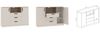 Marmex Möbel Grant Set-39C Eck-Kleiderschrank und Kommode, Schlafzimmer-Set, laminierte Spanplatte, graubeige cashmere+cremona torro 228/91x195x40 cm Bild 4
