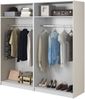 Selsey 'Moonir' Kleiderschrank 4-türig mit 2 Kleiderstangen, greige 200 x 200 x 57 cm Bild 4