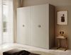 Selsey 'Moonir' Kleiderschrank 4-türig mit 2 Kleiderstangen, greige 200 x 200 x 57 cm Bild 3