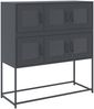 vidaXL Sideboard Anthrazit 100,5x39x107 cm Kaltgewalzter Stahl 853424 Bild 2
