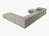 Micadoni Panorama-Ecksofa Ruby 7-Sitzer Rechts Kord Scala Hellgrau Bild 4