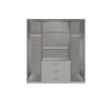 Drehtürenschrank >Clack< in HOCHGLANZ LACK WEISS - 179x199x58cm (BxHxT) Bild 3