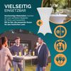 CASARIA® 2in1 Stehtisch mit Husse Klappbar Weiß Bild 5