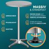 CASARIA® 2in1 Stehtisch mit Husse Klappbar Weiß Bild 4