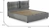 Dmora Abbaione Doppelbett, Bettkasten mit Stoffbezug, 100 % Made in Italy, Öffnung vorne, geeignet für Matratze 160 x 190 cm, Grau Bild 3