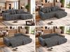 Ecksofa mit Schlaffunktion ELARA L, freistehend Eckcouch, DL-System, L-Form, Wellenfederung, modernes Design - Grau Cord Bild 2