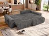 Ecksofa mit Schlaffunktion ELARA L, freistehend Eckcouch, DL-System, L-Form, Wellenfederung, modernes Design - Grau Cord Bild 5