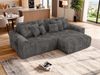Ecksofa mit Schlaffunktion ELARA L, freistehend Eckcouch, DL-System, L-Form, Wellenfederung, modernes Design - Grau Cord Bild 4