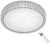 Dimmbare LED Deckenlampe PEGASUS mit Fernbedienung & Kristall, Ø 60cm Bild 2
