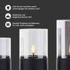 Brilliant Bougie LED-Kerzen 3er-Set - schwarz/geräuchertes Glas, warmweiß flackernd, 10 cm,12,5 cm,15 cm, batteriebetrieben, Dekoration für drinnen & draußen Bild 2