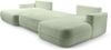 AX LIVING U Form Sofa mit Schlaffunktion Peoni 364 cm breit Salbeigrün Bild 4