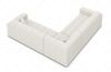 Ecksofa Ibiza Stoff – Modern & Bequem - Boucléstoff - Weiß Bild 4