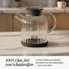 Zoha Teekanne Glasteekanne mit Sieb 1,5 Liter - Hitzebeständiger Teebereiter, Premium Borosilikatglas mit Siebeinsatz Bild 3