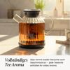 Zoha Teekanne Glasteekanne mit Sieb 1,5 Liter - Hitzebeständiger Teebereiter, Premium Borosilikatglas mit Siebeinsatz Bild 2