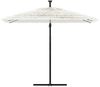 vidaXL Sonnenschirm mit Stahlmast Weiß 269x269x235 cm 4005081 Bild 3