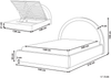 Bett mit Stauraum Chenillegewebe MOUZON 140 x 200 cm Taupe Bild 2