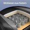 SONGMICS Gaming Stuhl, Ergonomischer PC Stuhl aus PU-Leder mit Fußstütze und 135° Neigung, 70 x 70 x 120-130 cm, Schwarz Bild 4