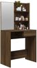 vidaXL Schminktisch mit Spiegel Braun Eiche 74,5 x 40 x 141 cm Bild 4