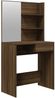 vidaXL Schminktisch mit Spiegel Braun Eiche 74,5 x 40 x 141 cm Bild 2