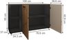 Schuhschrank Irma Anthrazit/Artisan 106 x 63 cm mit 2 Türen Vicco Bild 2