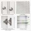 REDOM Badkommode Badkommode Badezimmerschrank (mit Korbtür – Weißer Stauraumschrank mit verstellbarem Regal, ideal für Bad, Küche und Wohnzimmer, hochwertiges Design mit Rattanelementen) Bild 4