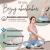 SEI Design Yogakissen Meditationskissen Yogakissen Halbmond mit Buchweizenschalen Füllung, gesticktes Motiv Bild 3