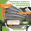 KESSER® 'Holly' Ampelschirm mit LED Solar und Ständer, inkl. Abdeckung und Windsicherung mit Kurbel, Aluminium hellgrau, Ø 350 cm Bild 5