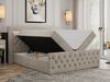 Boxspringbett, Stauraumbett mit Bettkasten, LED - GOLD-9 - 140x200cm - Beige Stoff - H3 Bild 2
