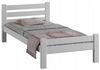 Home Collective Bettgestell Massivholzbett, Einzelbett mit Lattenrost & sicherem Lack, 210x102x72 cm, Weiß Bild 3