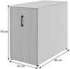 Aktenschrank HWC-Q27, Büroschrank Stahlschrank, Stützrad Staufächer, Metall 74 x 43 x 80 cm ~ weiß Bild 3