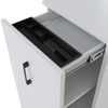 Aktenschrank HWC-Q27, Büroschrank Stahlschrank, Stützrad Staufächer, Metall 74 x 43 x 80 cm ~ weiß Bild 4