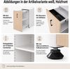 Aktenschrank HWC-Q27, Büroschrank Stahlschrank, Stützrad Staufächer, Metall 74 x 43 x 80 cm ~ weiß Bild 2