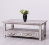 Landhaus Glas-Couchtisch mit Schubladen, hellgrau Bild 2