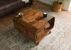 Couchtisch Sheesham 70x70x50 hellbraun lackiert MAILAND #133 Bild 2