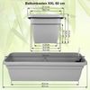 Heimwerkercenter Balkonkasten MePla XXL Balkonkasten mit Bewässerung 60cm, Untersetzer 57cm - Terra Bild 2